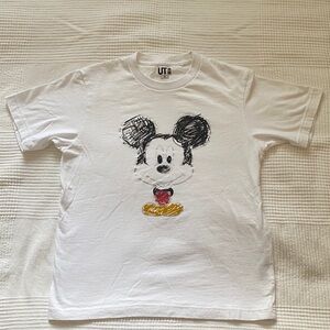 Uniqlo Kids White Mickey Mouse Tee